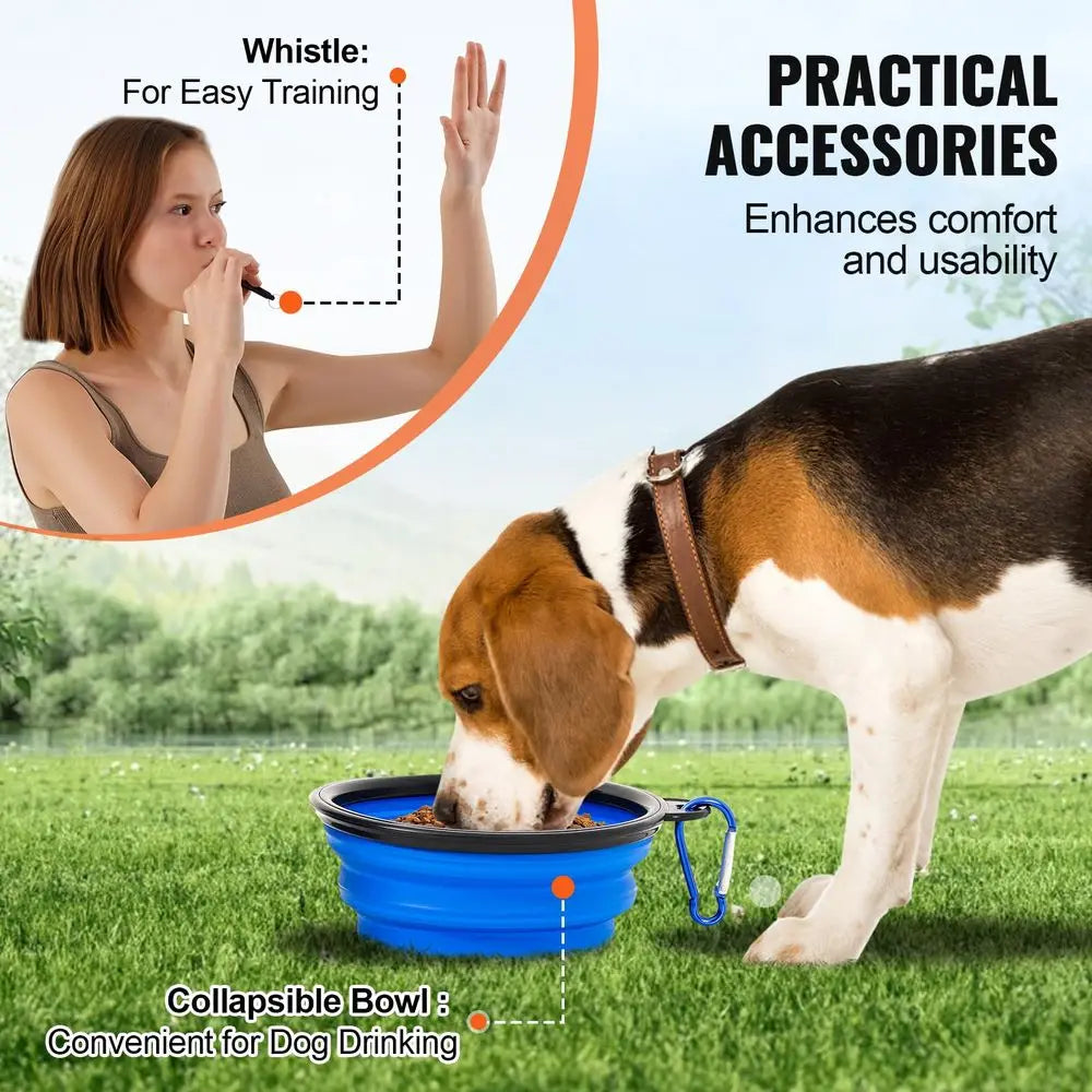 Dog Agility Training Equipment, Dog Agility Course Backyard Set with Adjustable High Hurdles,6 Weave Poles,Tunnel,Jump Ring,Pau