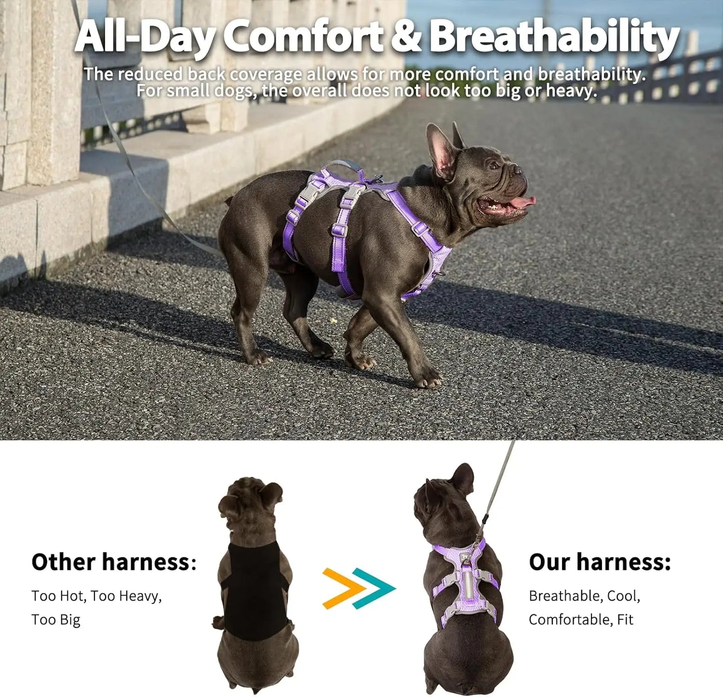 Escape Proof Dog Harness No Pull Reflective With Lift Handle