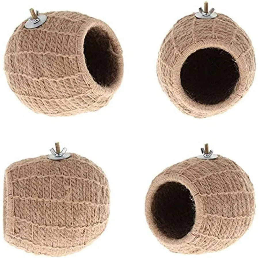 Bird Breeding Nest Warm Rope Bed House for Small Medium Bird Parrot Parakeet Conure Cockatiel Canary Finch Lovebird Budgie D: H