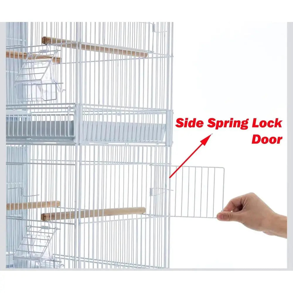 Extra Large 38"x11"x15"H Stackable Breeder Bird light Triple Cage Side Breeding Nest Box Door Double Removable Center Dividers w