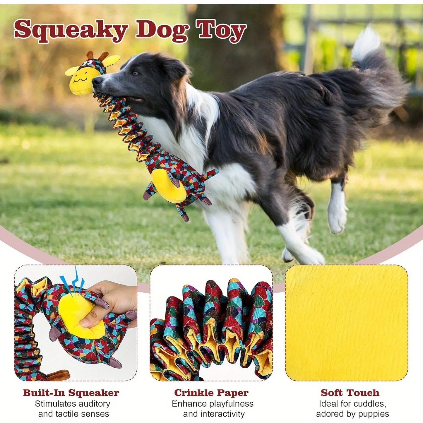 Indestructible Tough Dog Toy For Aggressive Chewers Durable Dog Chew Toy For Large Breeds, Made With Plush Material And Crinkle Paper Ultra-Strong Chew Toy For Powerful Dogs