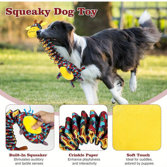 Indestructible Tough Dog Toy For Aggressive Chewers Durable Dog Chew Toy For Large Breeds, Made With Plush Material And Crinkle Paper Ultra-Strong Chew Toy For Powerful Dogs