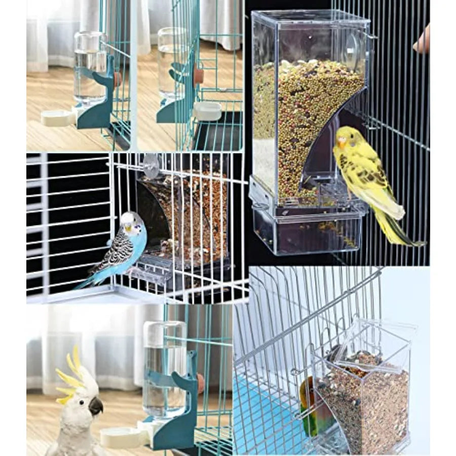 No Mess Bird Feeder Water Dispenser Set For Parrots And Parakeets