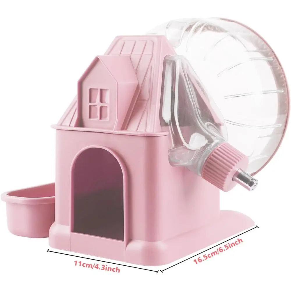 Silent Large Hamster Wheel Multifunctional Hamster Running Wheel Quiet Running Spinner Wheel Accessories with Food Bowl Water Bo