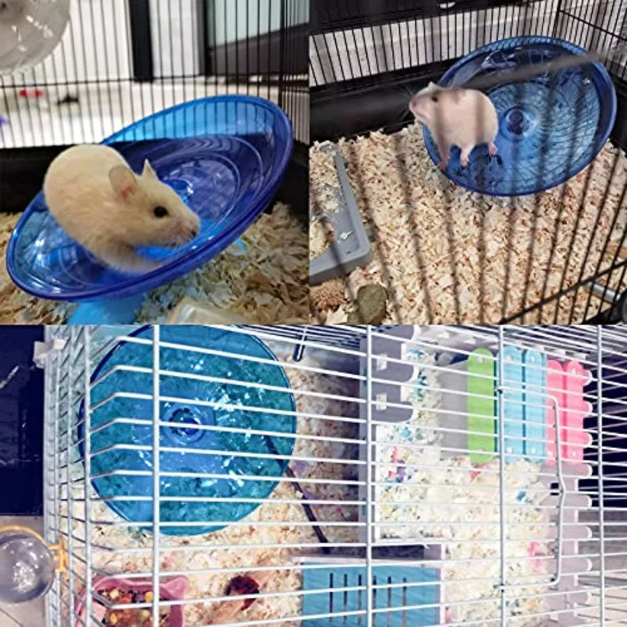 Dwarf Hamster Flying Saucer Wheel and Rainbow Bridge Set