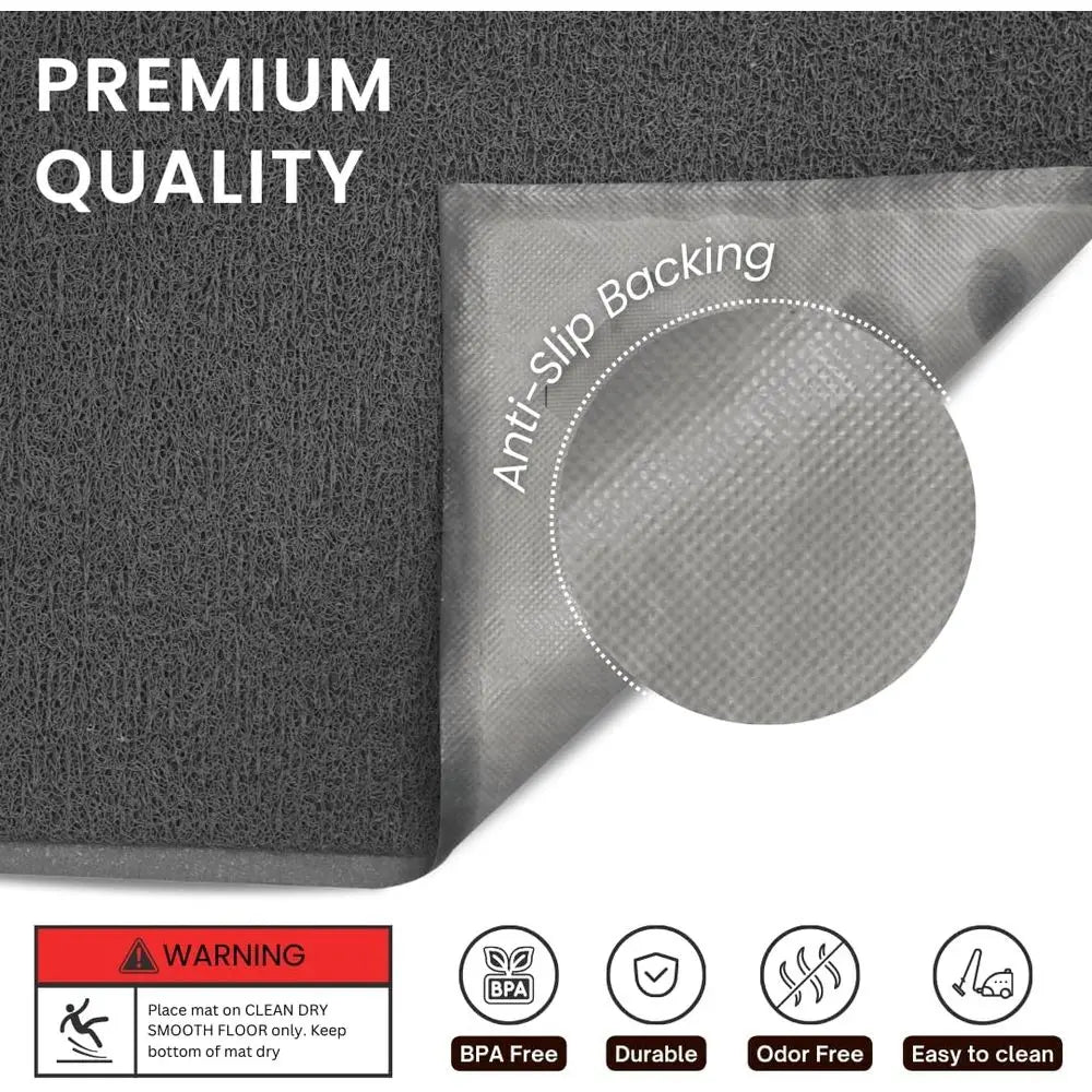 Small Cat Litter Mat, Pack of 1 - Waterproof, Non-Slip & Easy to Clean, Extra Efficient Pet Litter-Trapping, Grey (15.75” X 11.7