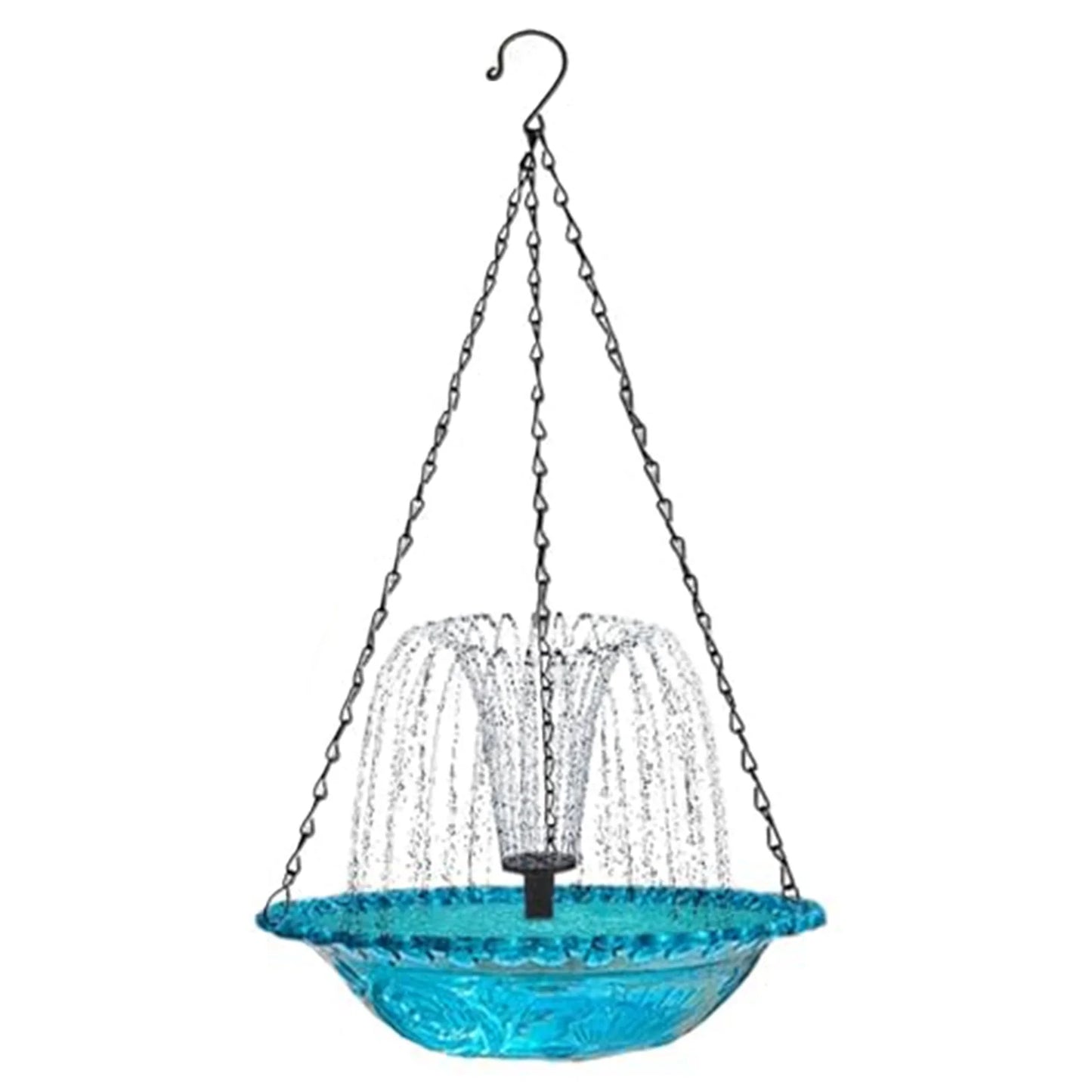 Solar Cascade Hanging Bird Bath Fountain Wildlife Feeder Outdoor Hanging Bird Bath with Solar Fountain for Garden Backyard Patio