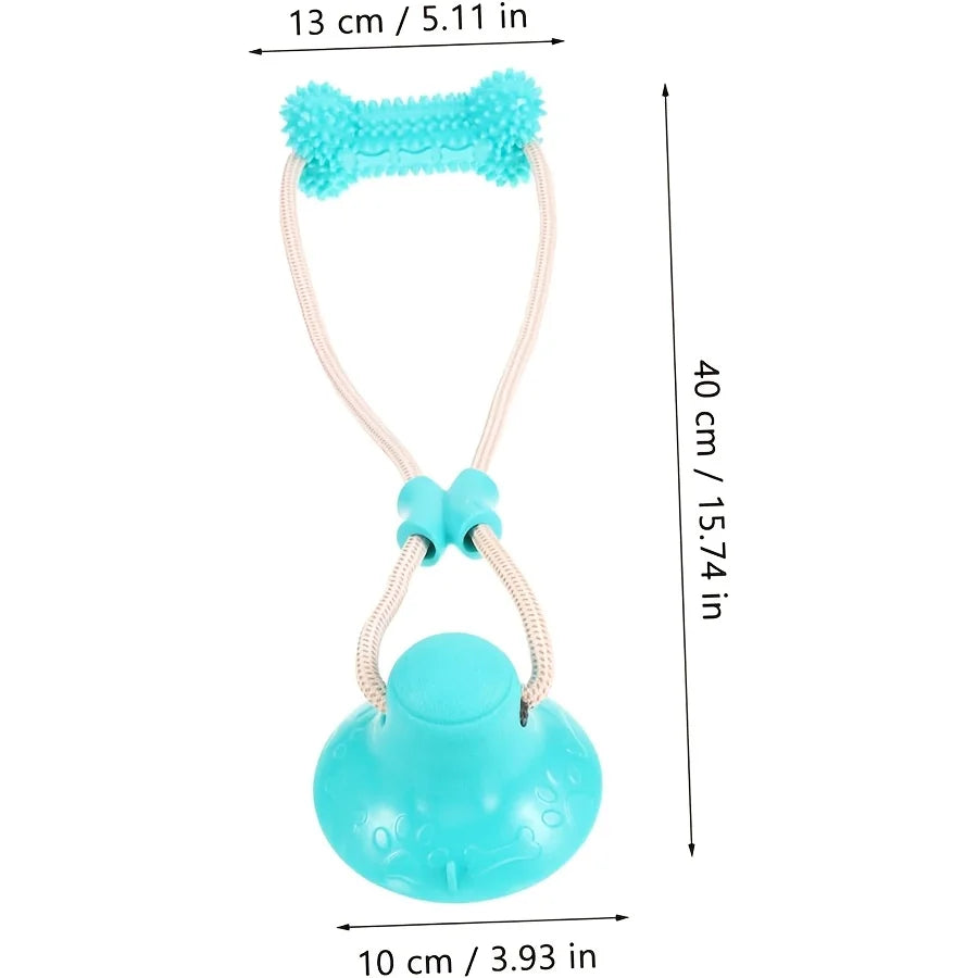 Enhanced Suction Cup Interactive Dog Toy, Dog Chew Toy, Durable Chew Ball, Tug Rope - Ideal for Medium And Large Dogs, Safe Teeth Cleaning, Perfect Gift for Dog Lovers