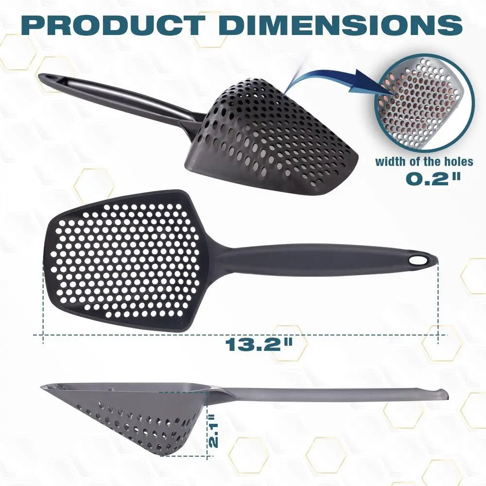 Set of 1 Cat Litter Scoop with Small Holes, Deep Sitting Shovel, Litter, Reptile Terrarium Sand & Rabbit Pooper Scoop, Hanging H