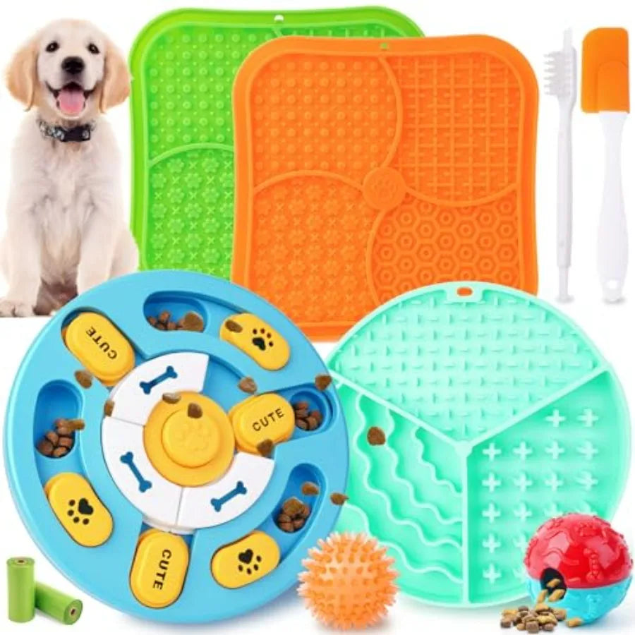 9 Pack Toy Set -Mentally Stimulating Enrichment for Small to Medium Smart s, Includes Dog Lick Mat with Suction Cups