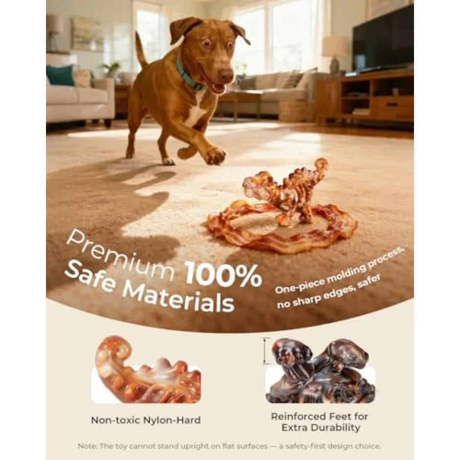 Indestructible Nylon Dog Chew Toys For Aggressive Chewers Bacon Flavor