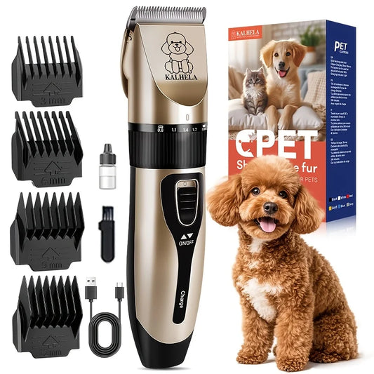 USB Rechargeable Pet Hair Trimmer - Wireless Grooming Scissors for Dogs and Cats with Lithium Battery, Ideal for Home and Salon Use, USB Charging, Low Voltage Operation