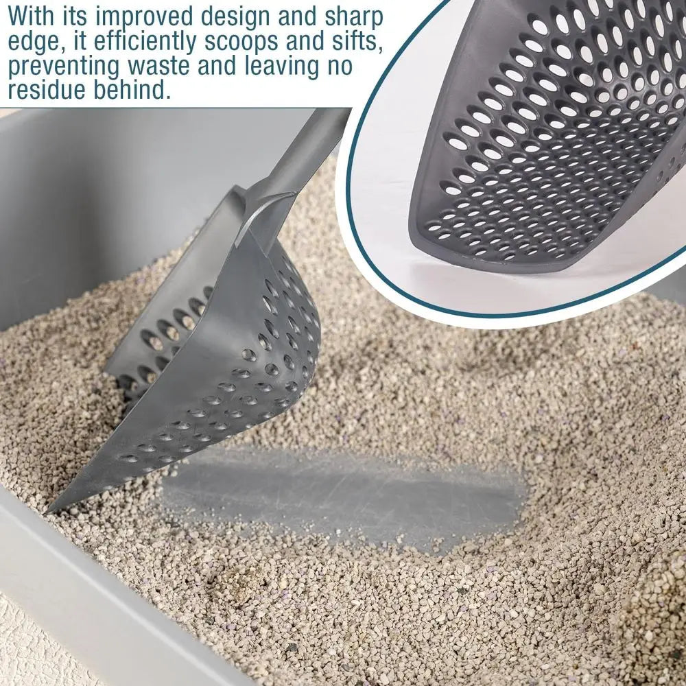 Set of 1 Cat Litter Scoop with Small Holes, Deep Sitting Shovel, Litter, Reptile Terrarium Sand & Rabbit Pooper Scoop, Hanging H