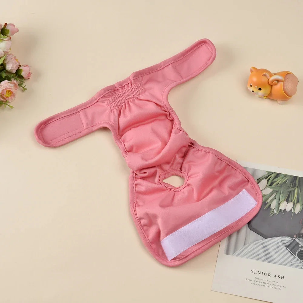 3Pcs Washable Female Dog Diapers Elastic Breathable Pet Nappies Reusable Pets Menstrual Period Panties For Small Medium Dogs Pug