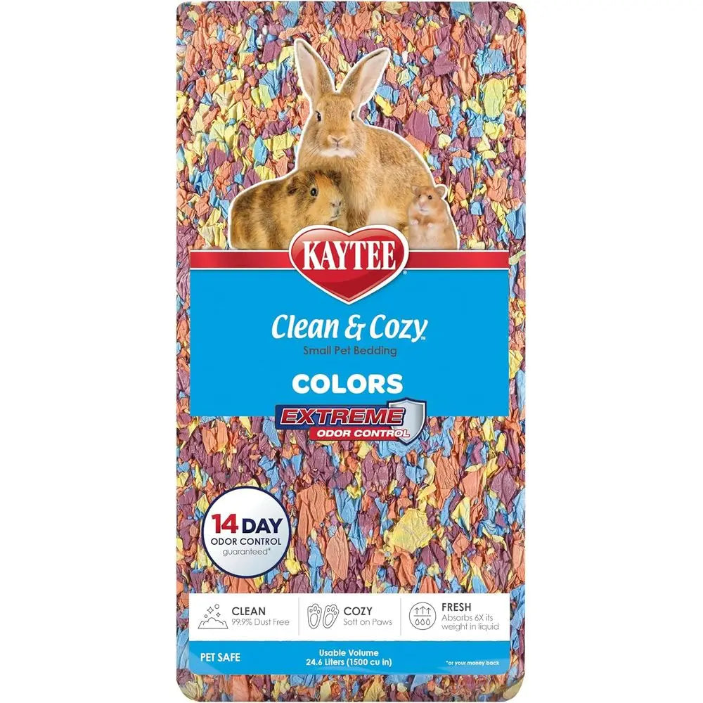 Clean & Cozy, Small Animal Bedding with Extreme Odor Control, Kaleido, 24.6 Liters