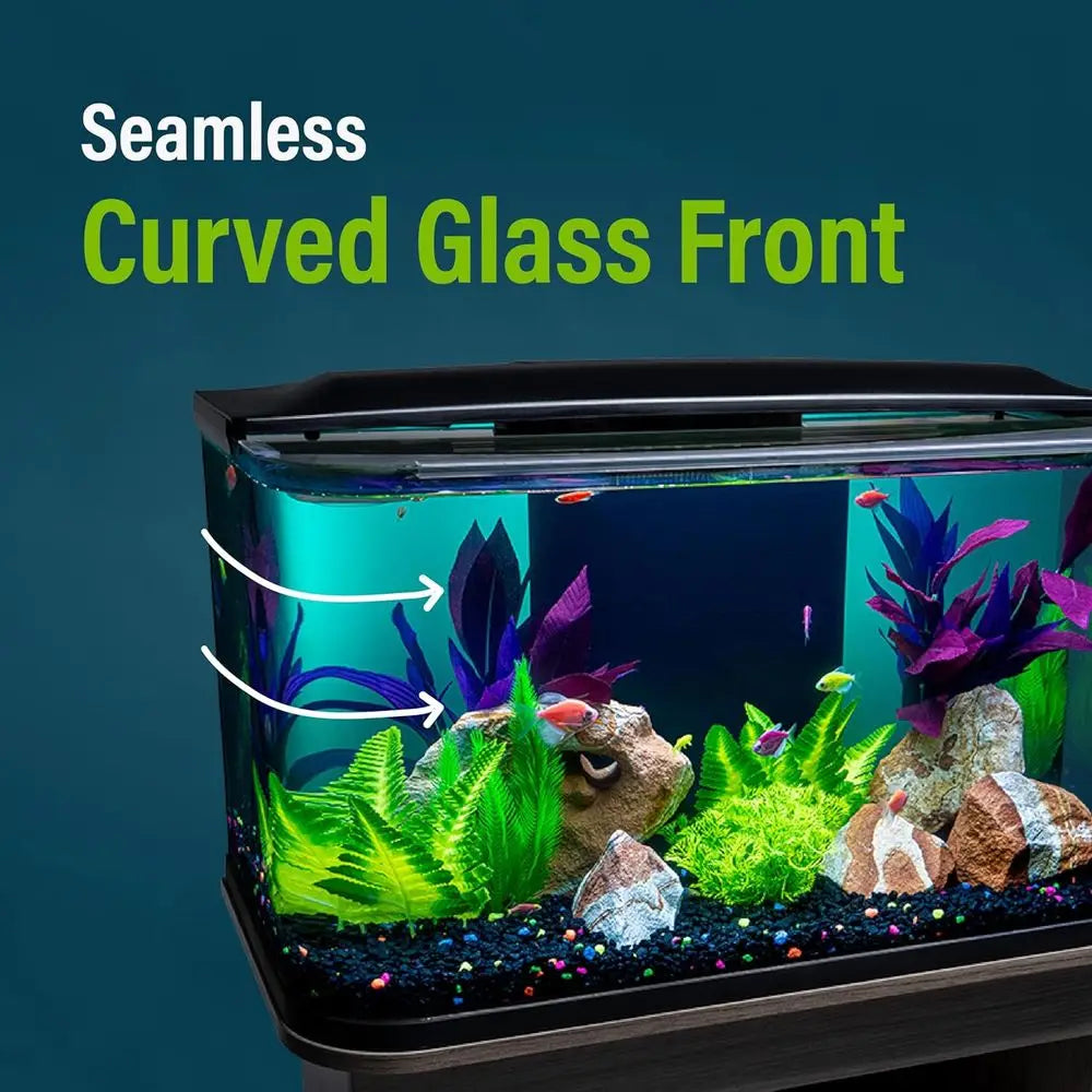 Glass Aquarium Kit, 20 Gallons, Includes Premium Blue, LED Light Stick & Integrated iltration, Perect or Beginners or Seasoned H