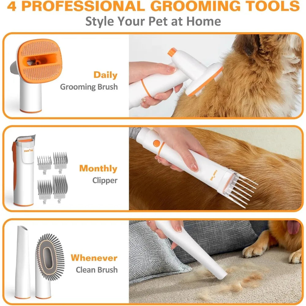 XMSJ Pet Grooming Kit With Vacuum Deshedding Tools