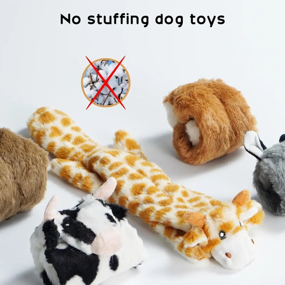 Squeaky Toys, 5 PCS Crinkle Plush Dog Toys, No Sticking Dog Toys for Small Medium Large Dogs, StulPuppy Toys or Boredom
