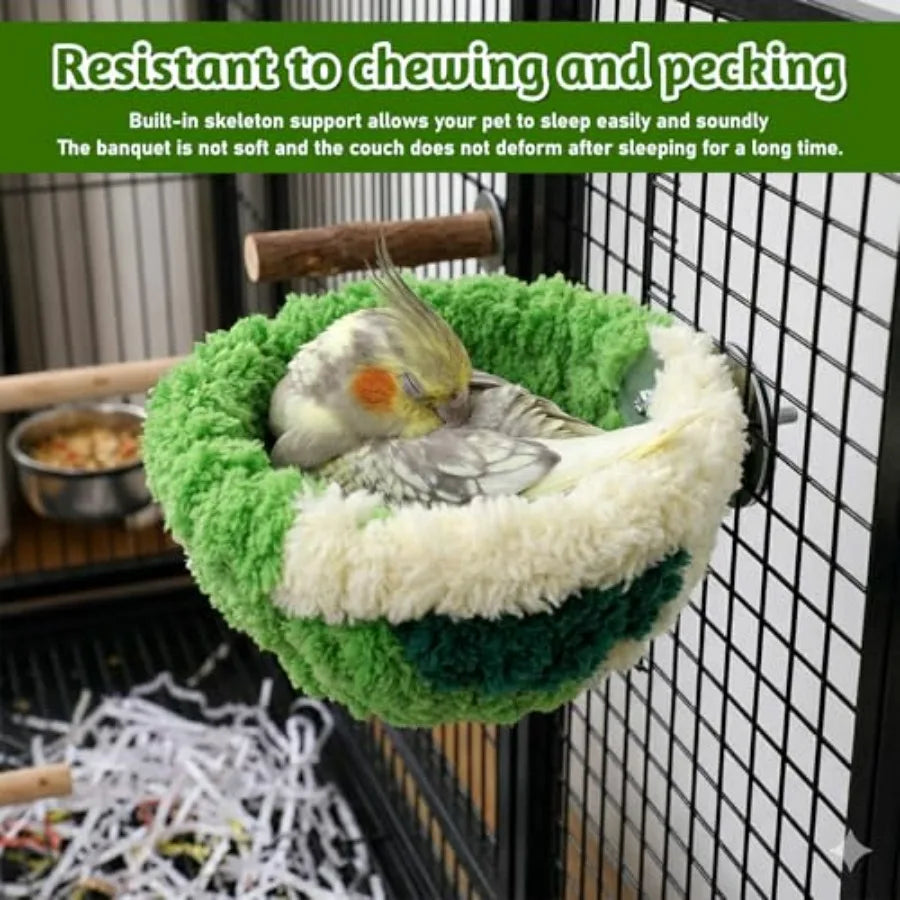 Wooden Bird Nest Hammock For Cockatiel Budgie Parakeet