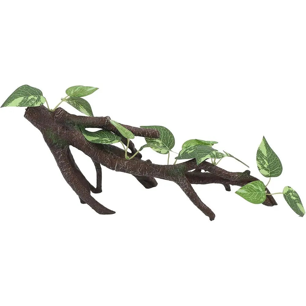 Reptile Climbing Branch Tree with Leaves for Bearded Dragon, Lizard, Snake, Gecko, Chameleon Habitat Decor