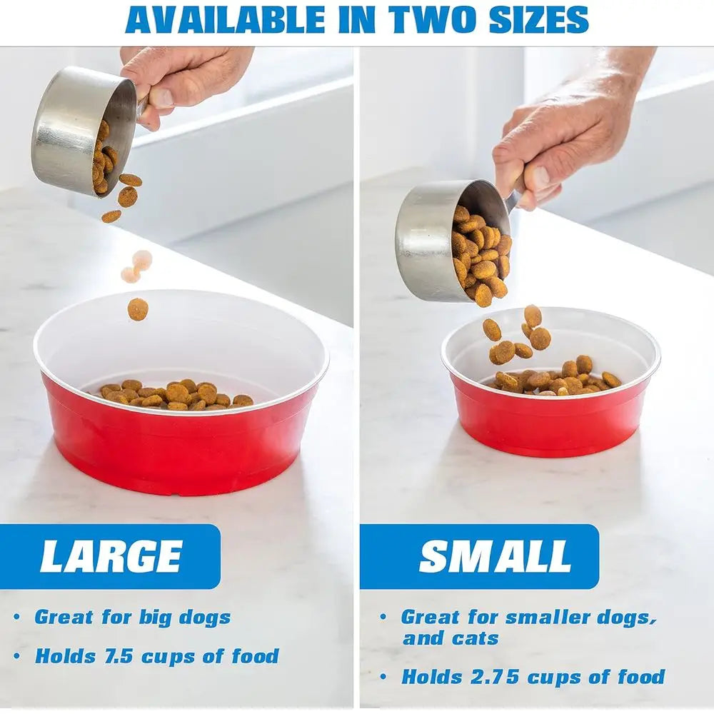 Disposable Red Cup Style Pet Food Bowls - 50 Small Size Bowls for Cats and Dogs