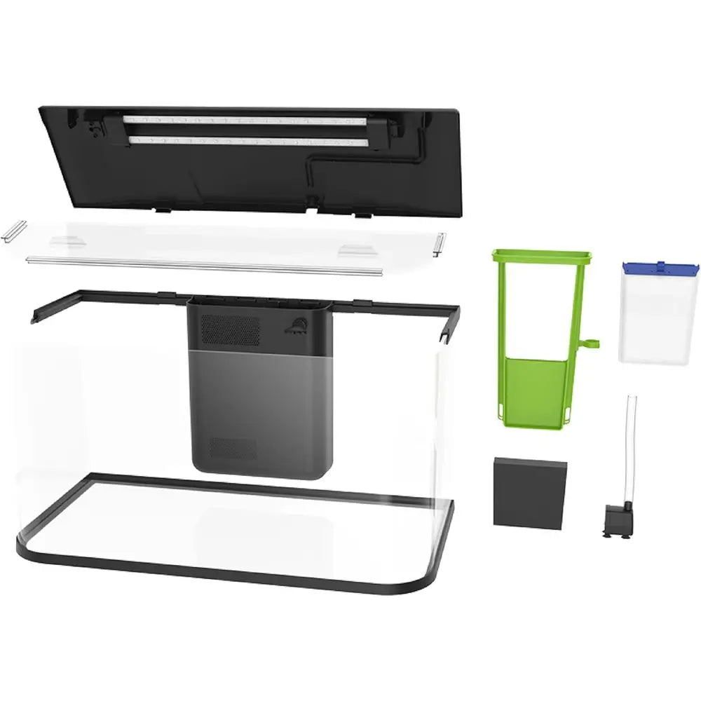 Glass Aquarium Kit, 20 Gallons, Includes Premium Blue, LED Light Stick & Integrated iltration, Perect or Beginners or Seasoned H