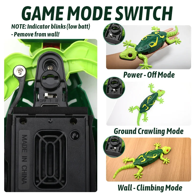 HYES Wall Crawler RC Gecko Rechargeable Robot Toy For Kids