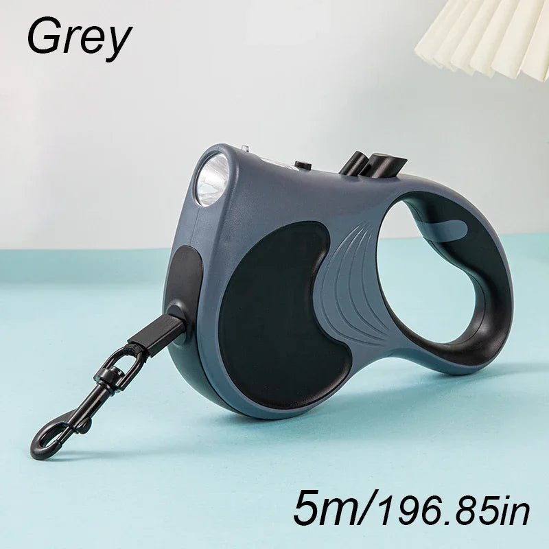 Retractable Dog Leash With Lights For Small Medium Dogs Cats