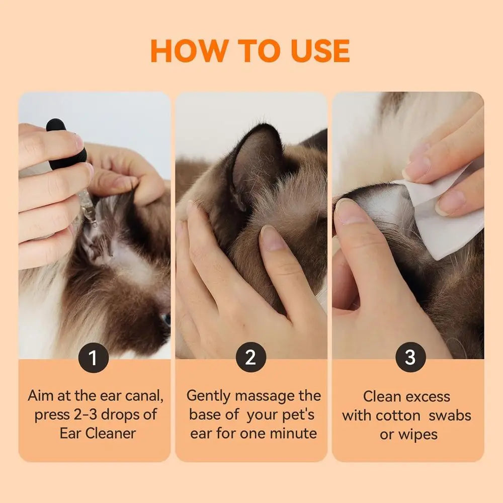 Dog Ear Cleaner, Natural Dog Ear Drops and Infection Treatment, Quantum Silver Dog Ear Cleaning Solution for Itching, Irritation