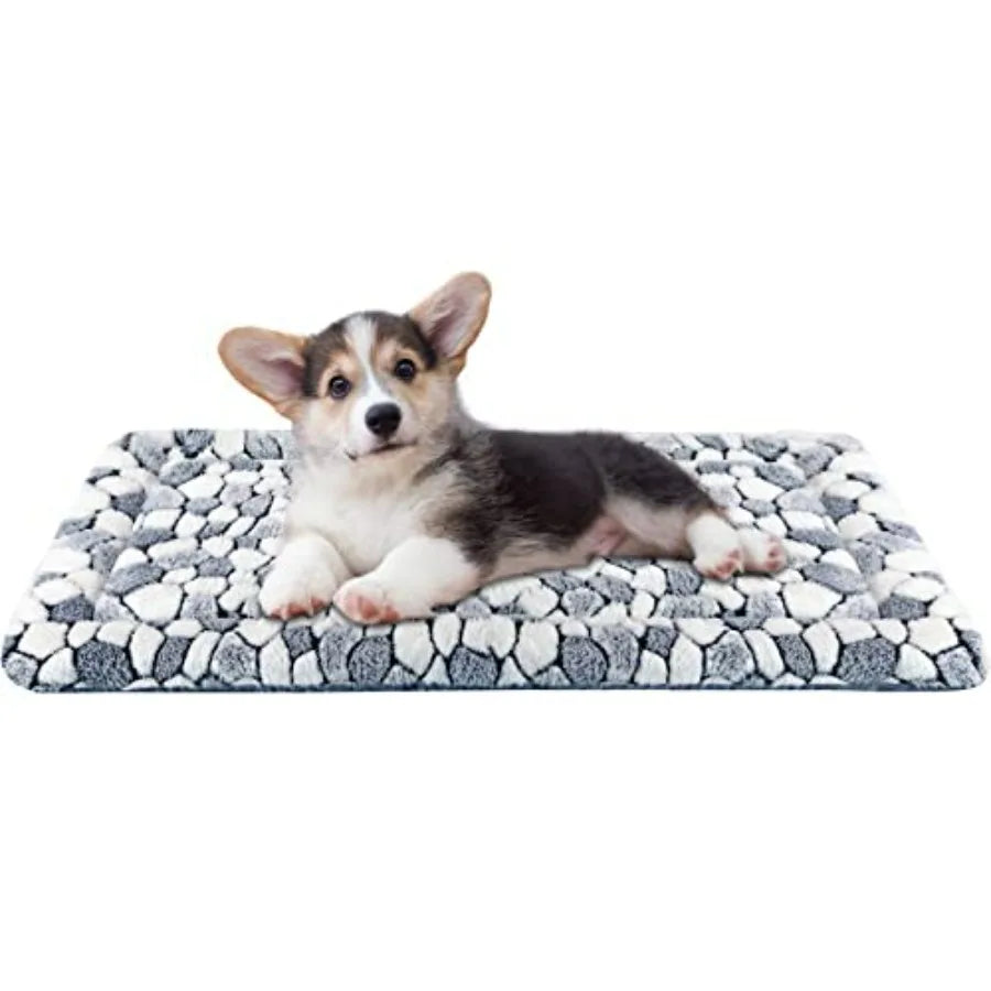 Dog Crate Pad Bed Mat Reversible Cool and Warm,Sleeping Mat Dog Bed for Crate for Dogs and Cats, Machine Washable Crate Beds, G
