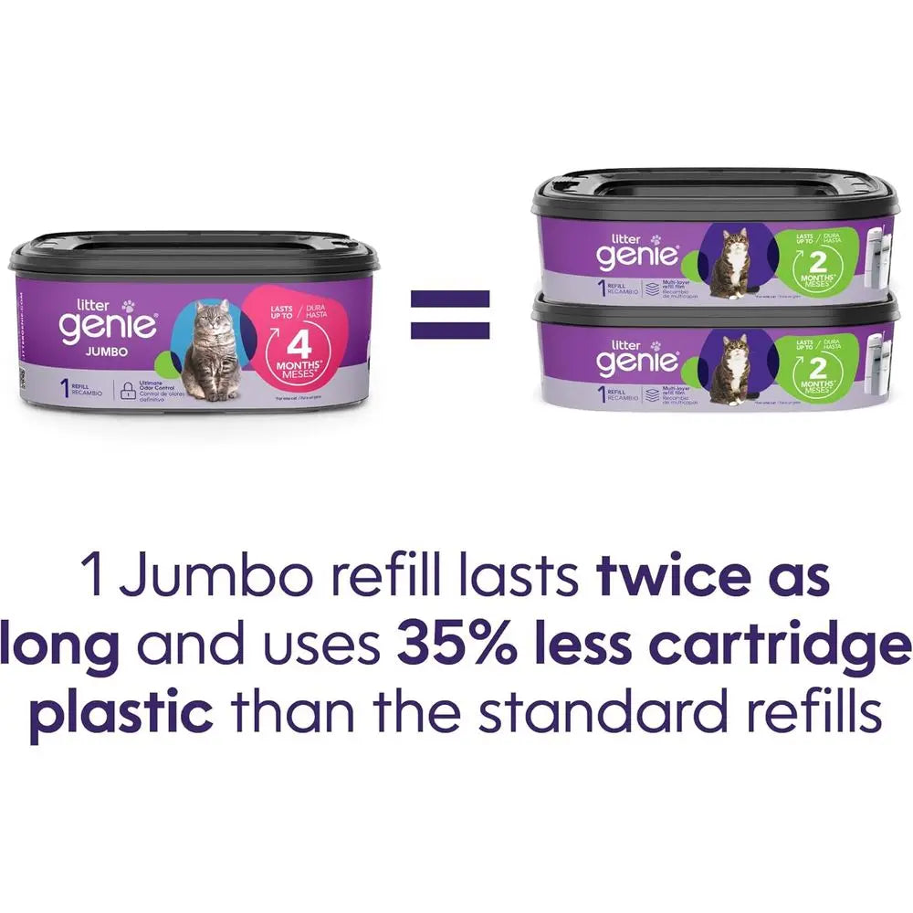 Jumbo 2-Pack, 56 Total t | Up to 8 Months o Supply in 2 cartridges | Odor Control Cat Litter Bags