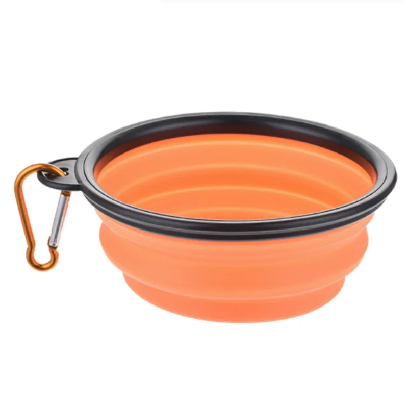 Durable TPR Portable Pet Food Bowl Collapsible Travel for Pets