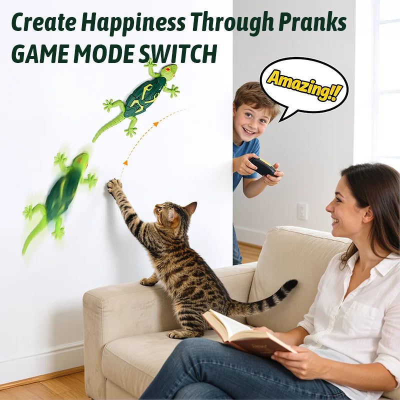 HYES Wall Crawler RC Gecko Rechargeable Robot Toy For Kids