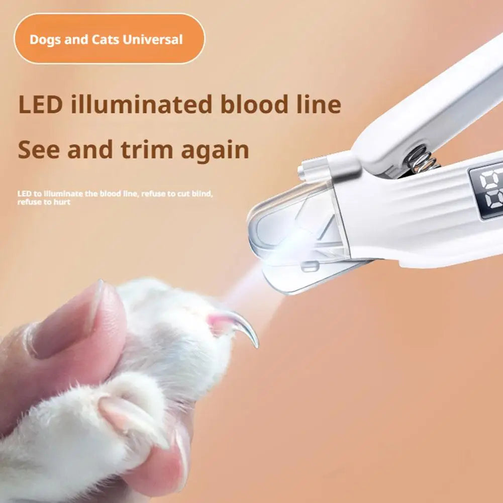 2-In-1 Electric Pet Nail Clipper With LED Light Rechargeable