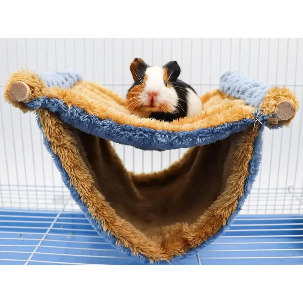 Winter Warm Double Layer Hanging Birds Nest Bed with Warm Leece, Bird Cage Stand Perch, Hideaway Cave Tent, Sleep Bed Cage Acces