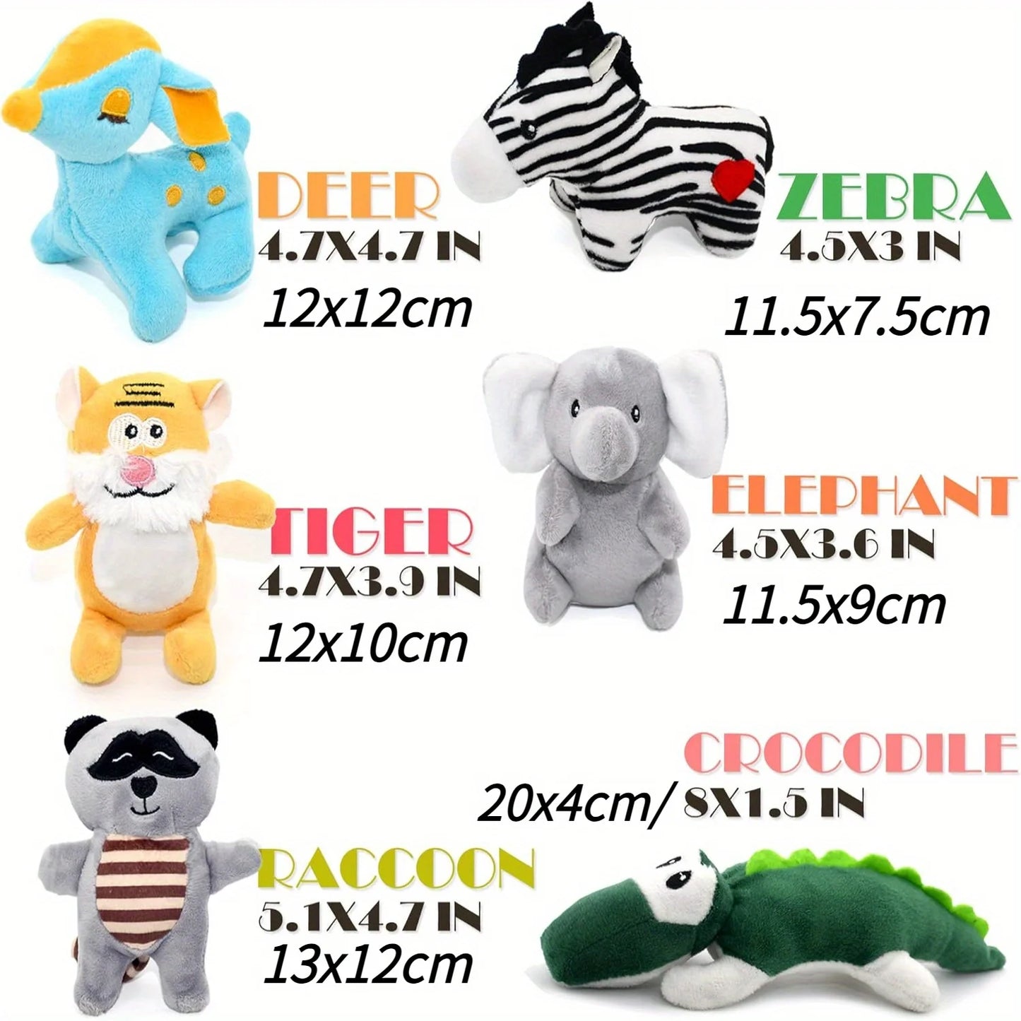 Dog Squeaky Toys, Stuffed Animal Puppy Toys, Cute Chew Toys for Dog Teething Toys, Pet Toys for Small to Medium Dogs, Soft Dog Toys, Plush Dog Toy Pack 12in Gift Box