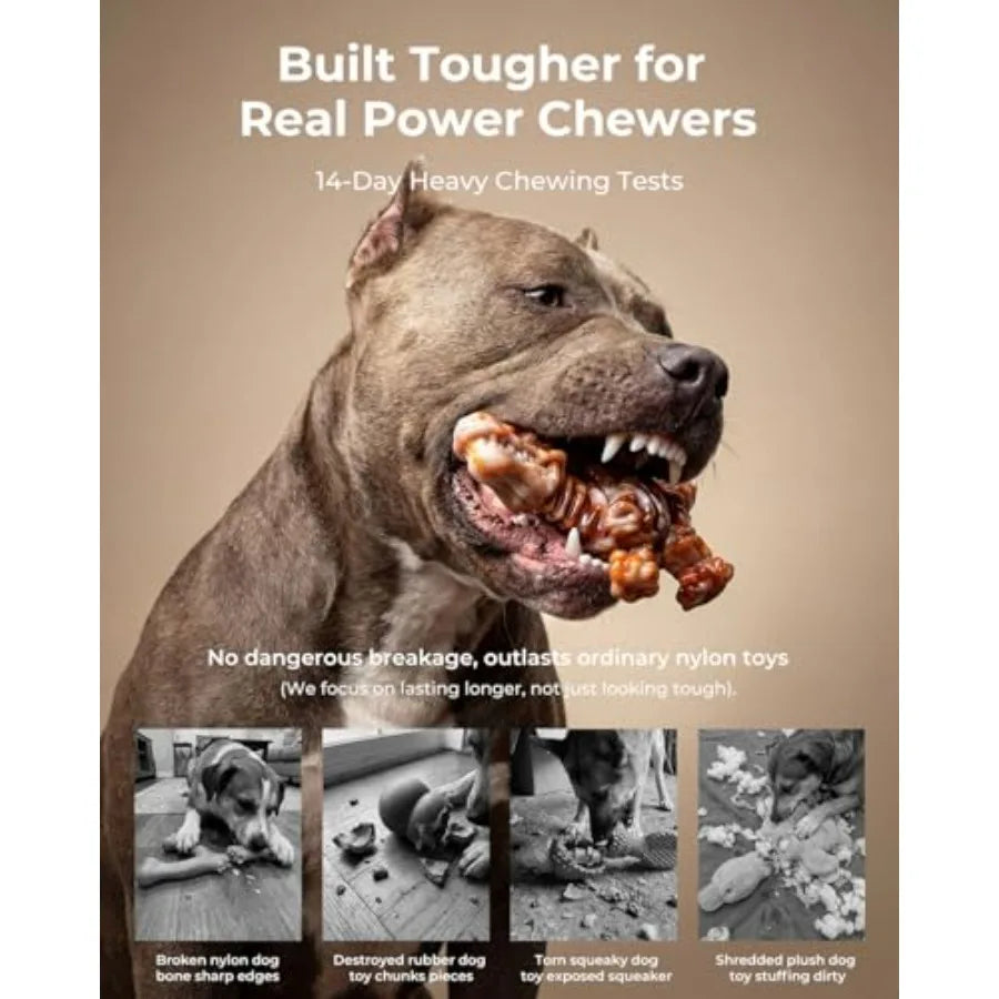 Indestructible Nylon Dog Chew Toys For Aggressive Chewers Bacon Flavor