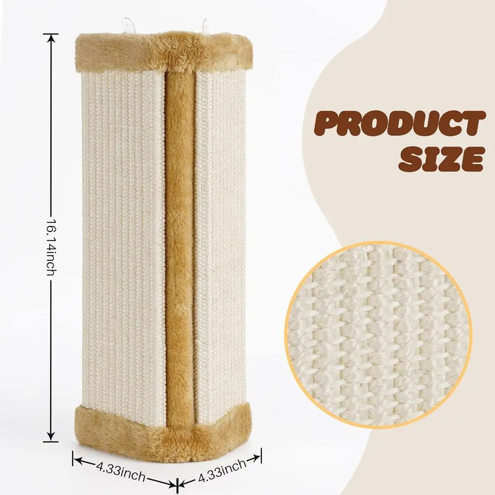 Cat Wall Scratcher Furniture Protector Kittens Scratch Board Sisal Cat Scratching Pad Wall Mounted Indoor Cats