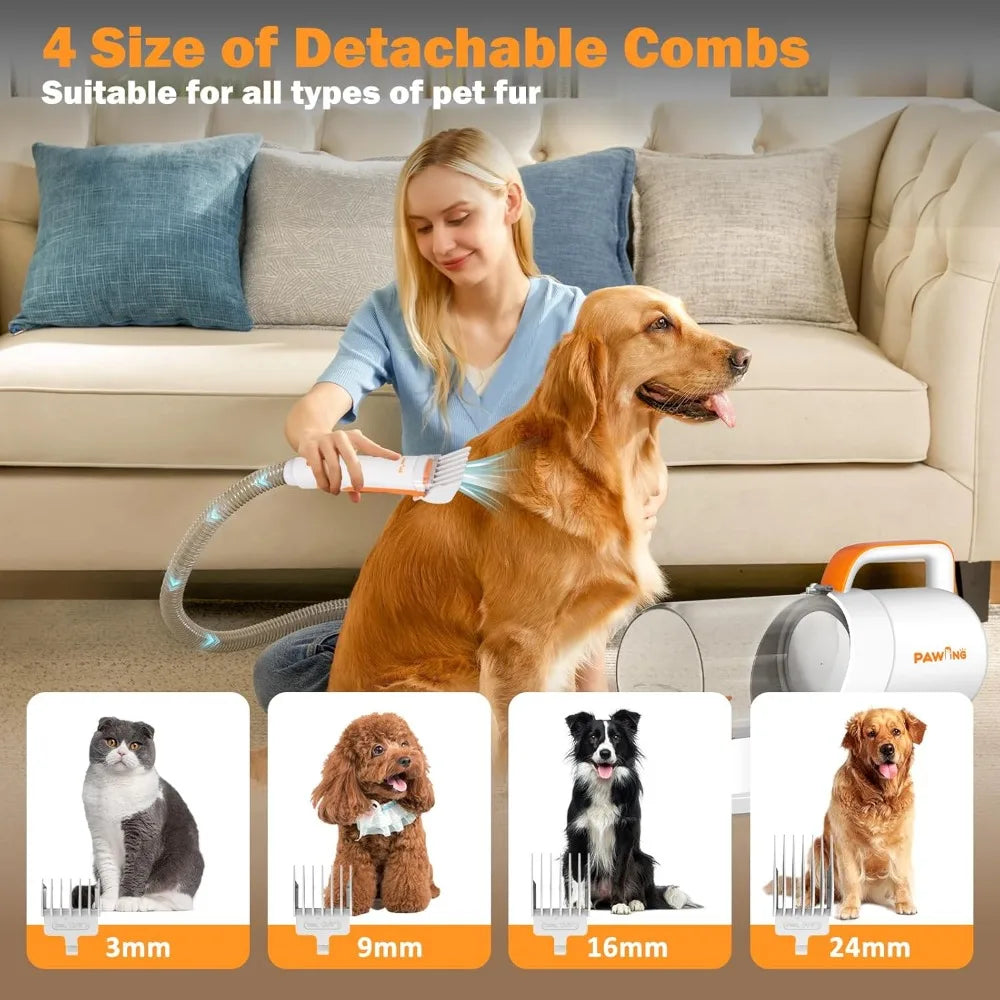 XMSJ Pet Grooming Kit With Vacuum Deshedding Tools