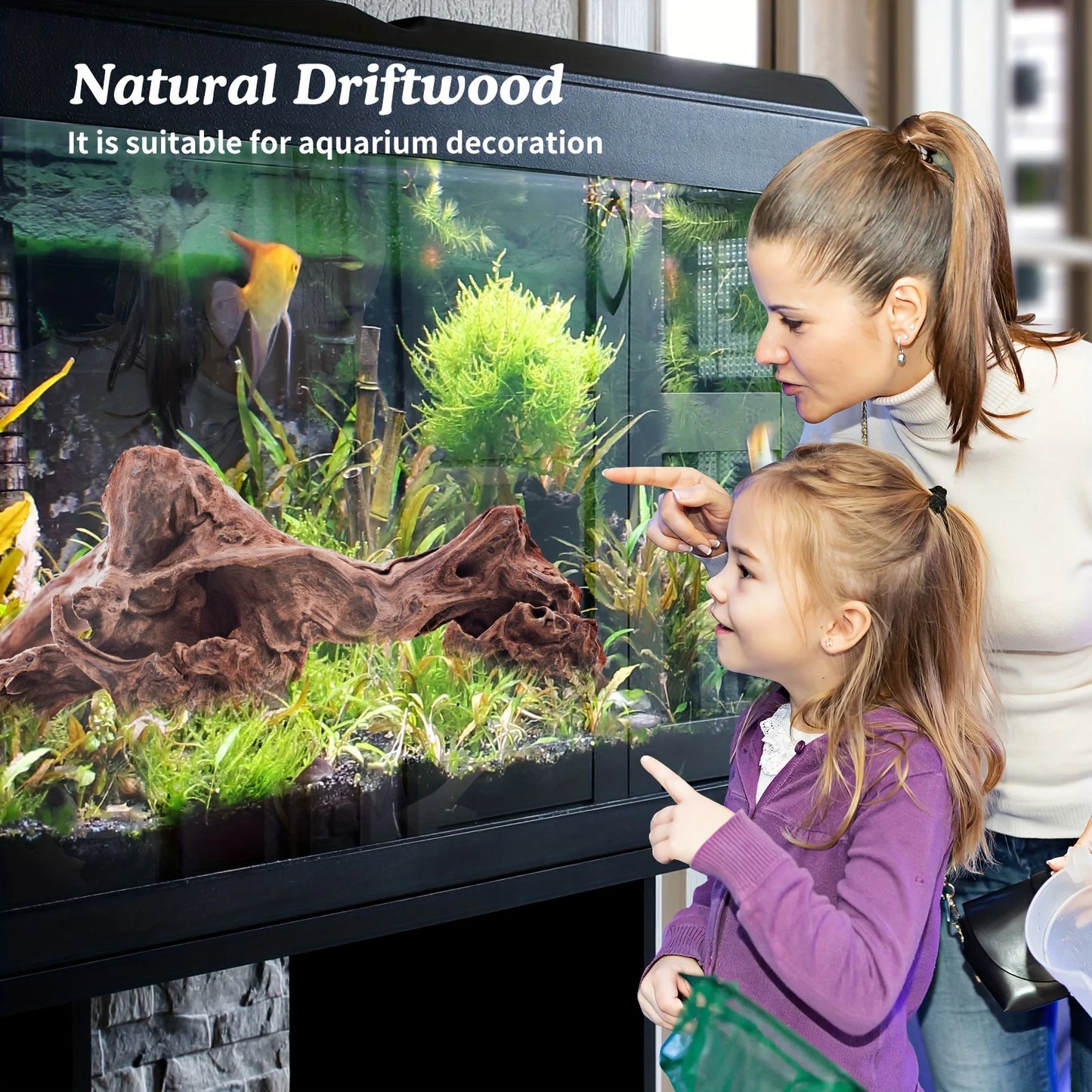 3pcs Natural Driftwood Aquarium Decor | 7-11 Inch Large Size Branches For Fish Tank, Reptile Additions, Wood Material