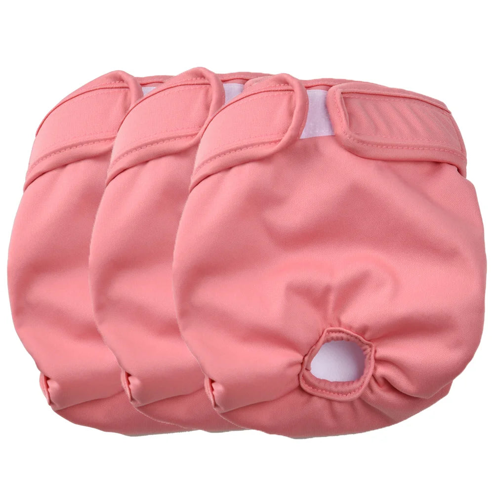 3Pcs Washable Female Dog Diapers Elastic Breathable Pet Nappies Reusable Pets Menstrual Period Panties For Small Medium Dogs Pug
