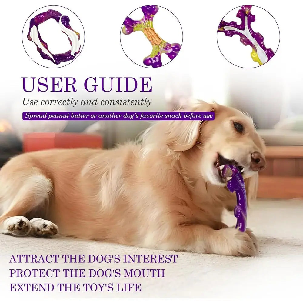 Tough Dog Toys or Aggrive Chewers 3 Pack, Indestructible Dog Toys for Large Dogs, Chew Toys to Keep Them Busy, Dog Toy for Mediu