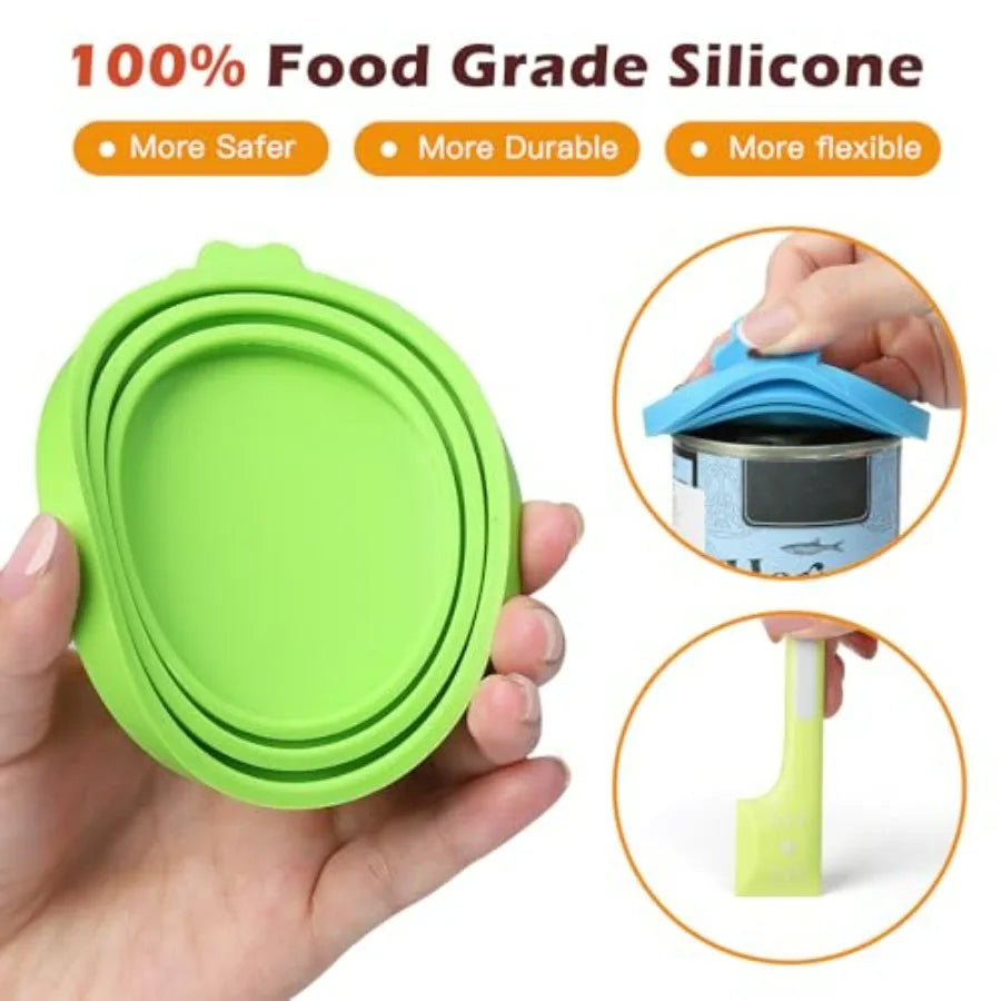 8 Pack Can Lids and Utensils for Dog Cat Containers
