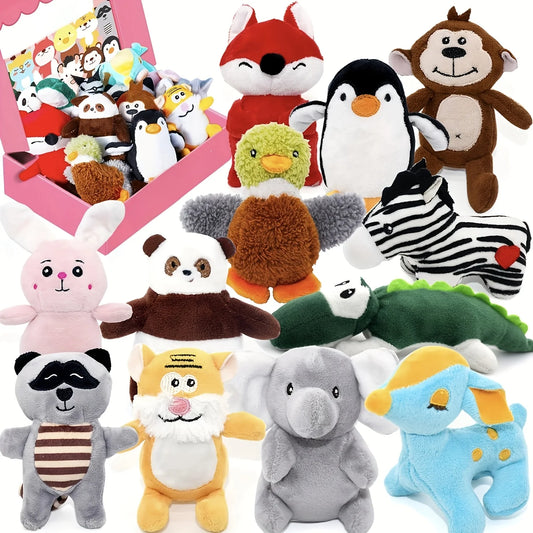 Dog Squeaky Toys, Stuffed Animal Puppy Toys, Cute Chew Toys for Dog Teething Toys, Pet Toys for Small to Medium Dogs, Soft Dog Toys, Plush Dog Toy Pack 12in Gift Box