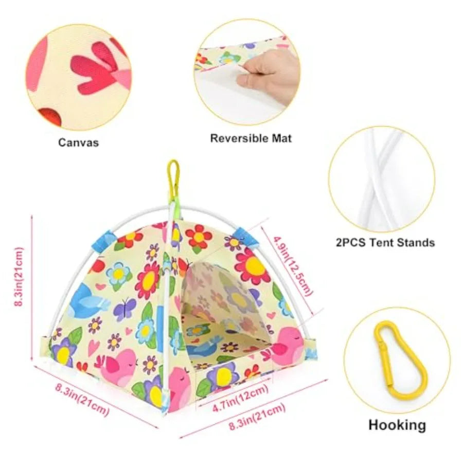All-Season Bird Bed and Nest Tent for Budgies and Finches