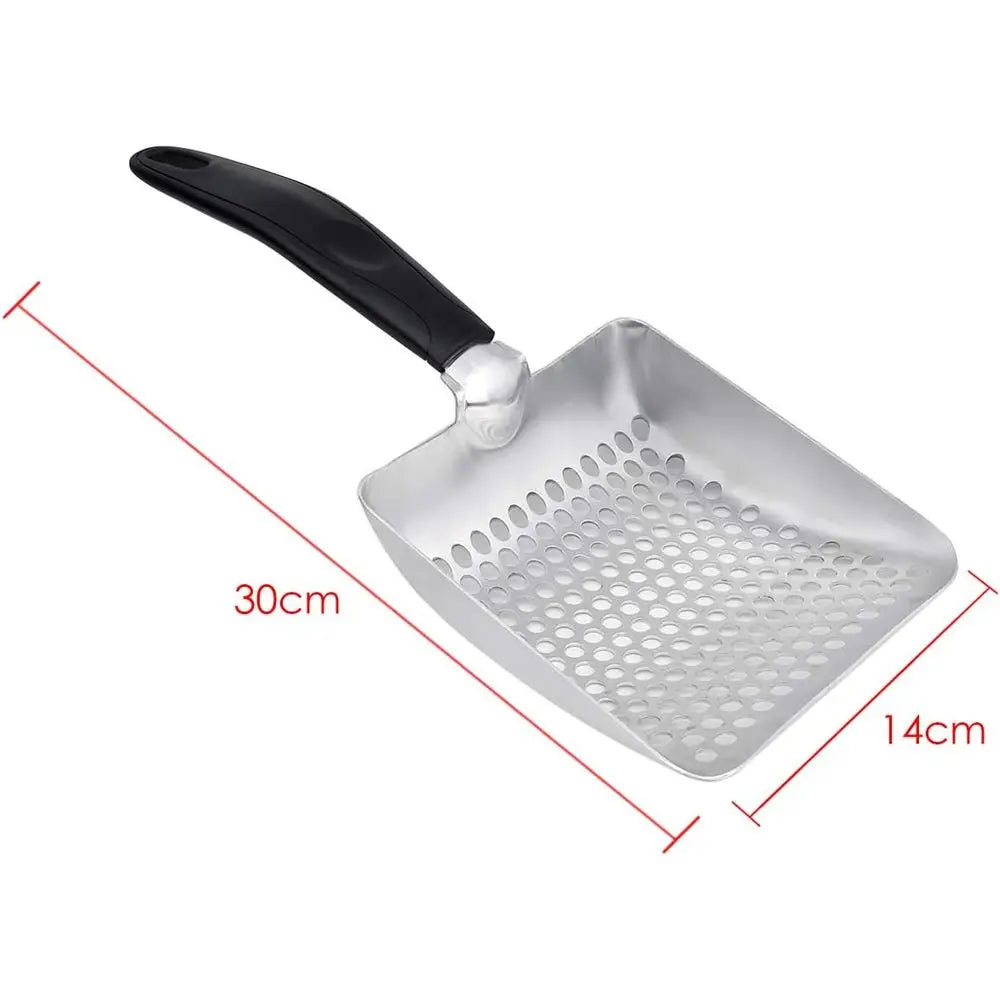 DISTINCTIVE STYLE Cat Litter Scoop Deep Shovel Metal Siter Small Round Holes