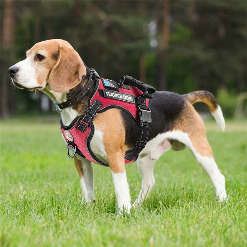 Military Dog Harness With Handle Reflective No Pull Vest