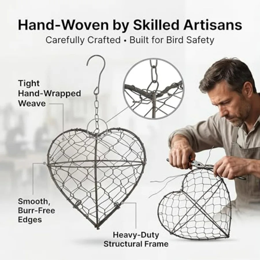Alpaca Fiber Bird Nesting Heart Refillable Material Holder