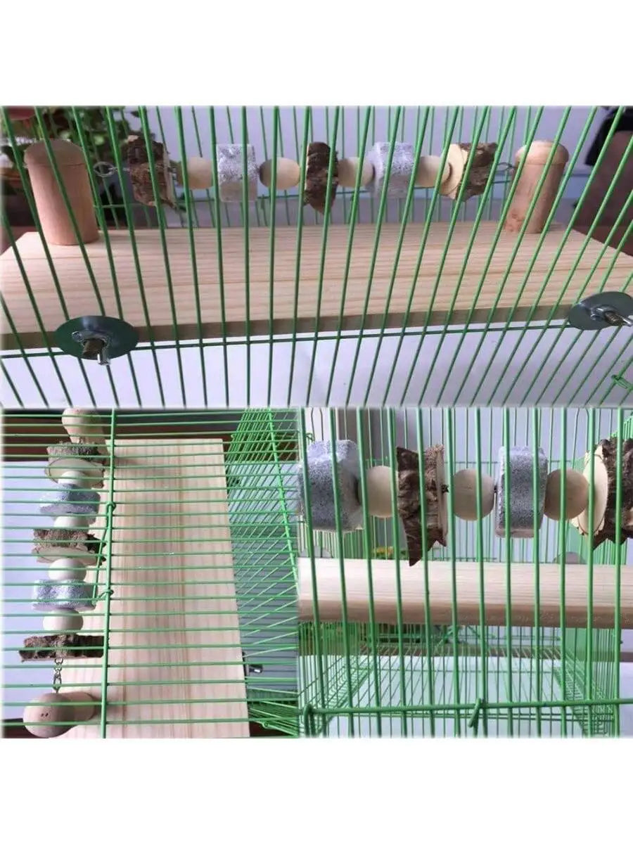 Wooden Pet Ledge Platform With Chew Toy For Hamster Chinchilla Guinea Pig