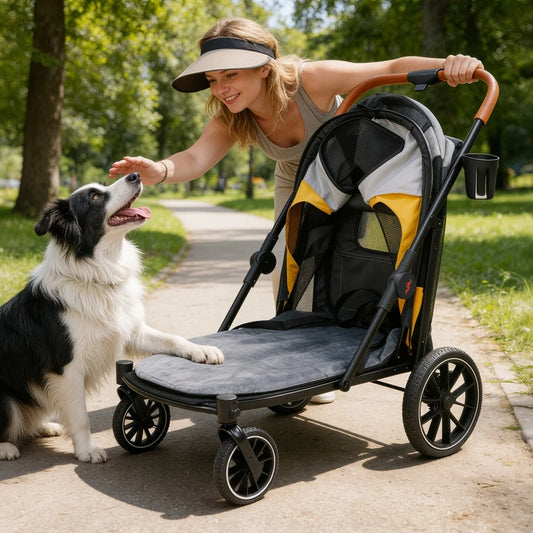 Foldable Pet Stroller for Dogs and Cats Up To 42 Kg Capacity